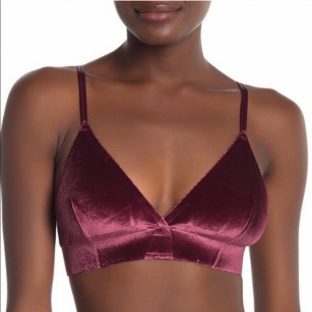 Shimera Velvet Soft Burgundy Bralette